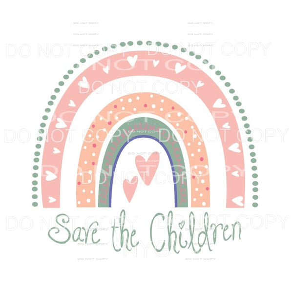 Save The Children Pink Rainbow Sublimation transfers - Heat 