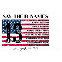 Say Their Names 13 Heroes US Marine Corps August 21 2021 
