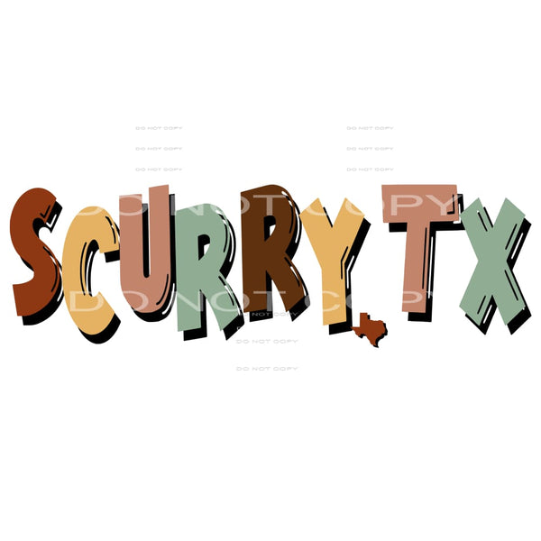 Scurry Tx colors Sublimation transfers - Heat Transfer