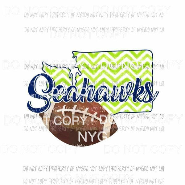 Seattle Seahawks football chevron state Sublimation transfers Heat Transfer