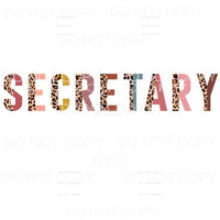 Secretary Half Leopard Sublimation transfers - Heat Transfer