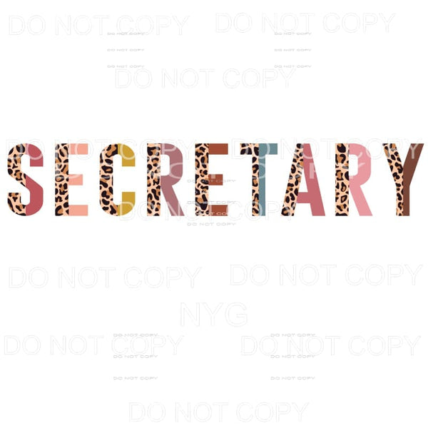 Secretary Half Leopard Sublimation transfers - Heat Transfer