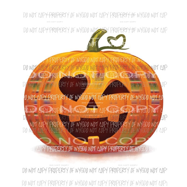 Serape Pumpkin smiling heart eye Sublimation transfers Heat Transfer
