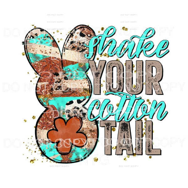 Shake Your Cotton Tail Leopard Leather Turquoise Peeps Bunny