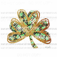 Shamrock #5 gold st patricks day Sublimation transfers Heat Transfer