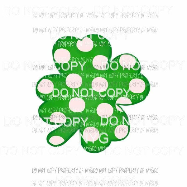 Shamrock green polka dot watercolor Sublimation transfers Heat Transfer