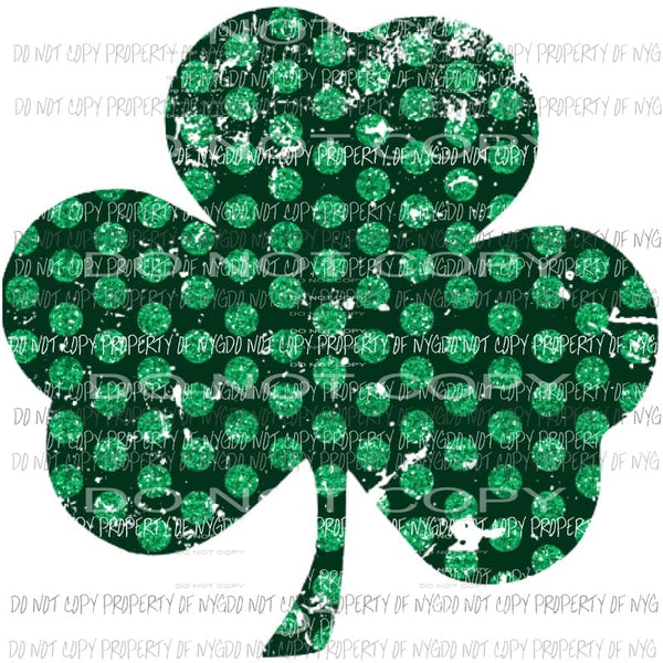 Shamrock Polka Dot Sublimation transfers St patricks day patty Heat Transfer