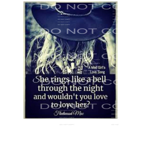 she rings like a bell # 2539 Sublimation transfers - Heat