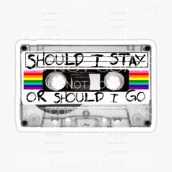 Should I Stay Or Should I Go Cassette Tape Rainbow 