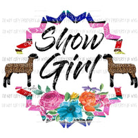 Show Girl Lamb - sheep Sublimation transfers show animals Heat Transfer