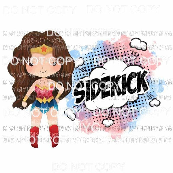 SIDEKICK Wonder Woman Sublimation transfers Heat Transfer