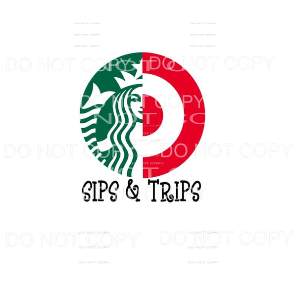 Sips and Trips Starbucks Target Sublimation transfers - Heat