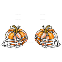 skull hands with pumpkins # 449504 Sublimation transfers - 