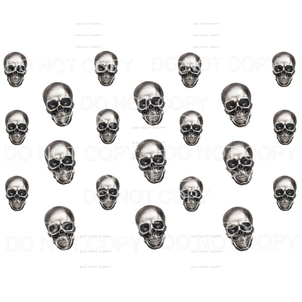Skulls Background Sheet Sublimation transfers - Heat 