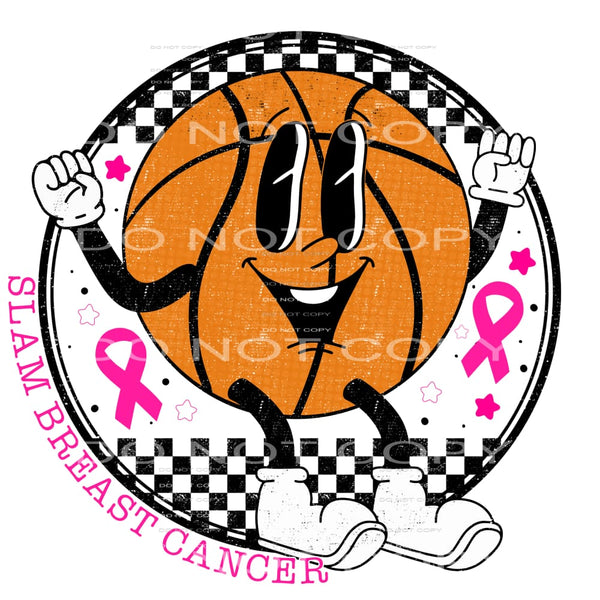 slam breast cancer basketball #8347 Sublimation transfers - 