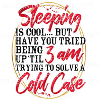 Sleeping Is Cool Try Solving A Cold Case Sublimation 
