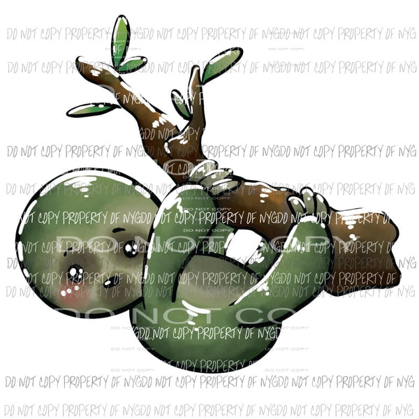 Sloth green hanging from tree limb Sublimation transfers Heat Transfer