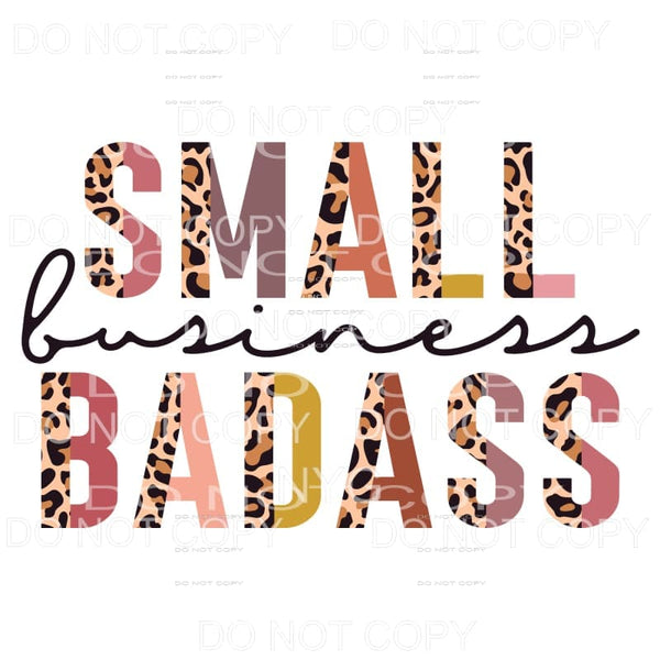Small Business Badass Half Leopard Sublimation transfers - 