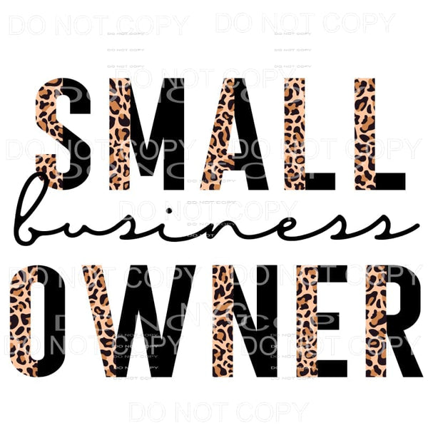 Small Business Owner Half Leopard Black Sublimation 