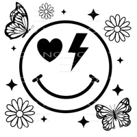 Smiley Black #4344 Sublimation transfers - Heat Transfer