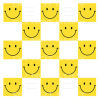 Smiley face checker board # 22262 Sublimation transfers - 