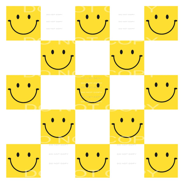 Smiley face checker board # 22262 Sublimation transfers - 