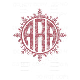 Snowflake Monogram Pink monogram letters put letters in 