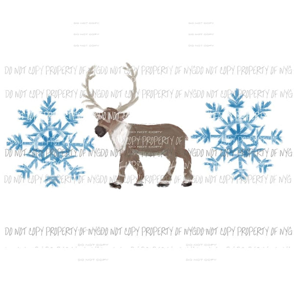 Snowflakes and deer Sublimation transfers Heat Transfer