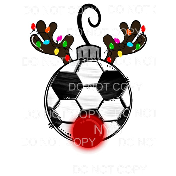 Soccer Rudolph Reindeer Ornament Christmas Lights #1310 