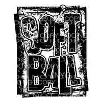Softball Distressed Double Framed Sublimation transfers - 