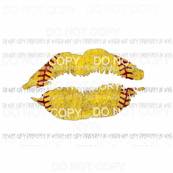 Softball Lips #3 Sublimation transfers Heat Transfer