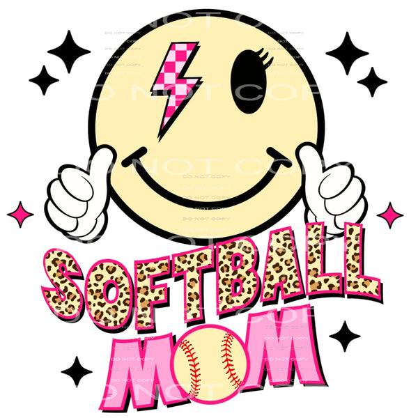Softball Mom #4320 Sublimation transfers - Heat Transfer