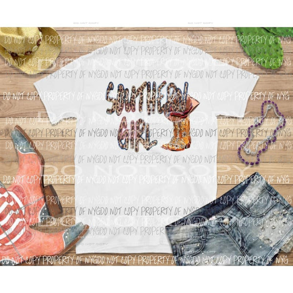 Southern Girl cowboy boots Multi color Sublimation transfers Heat Transfer