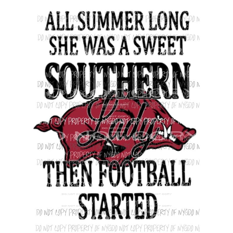 Lady Razorback Logo martodesigns - Southern Lady Razorbacks Football Sublimation