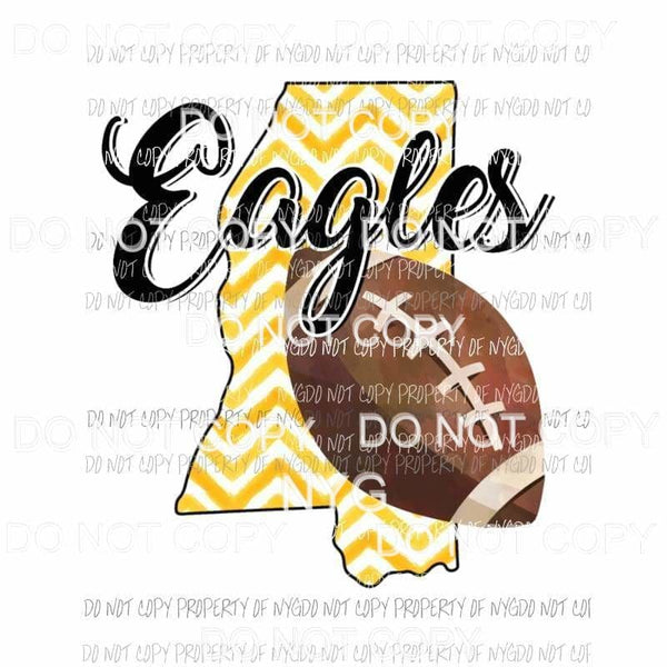Southern Miss Eagles football chevron state Sublimation transfers Heat Transfer