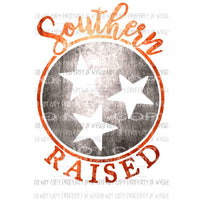 Southern Raised Tri Star Orange and Grey Sublimation transfers Heat Transfer