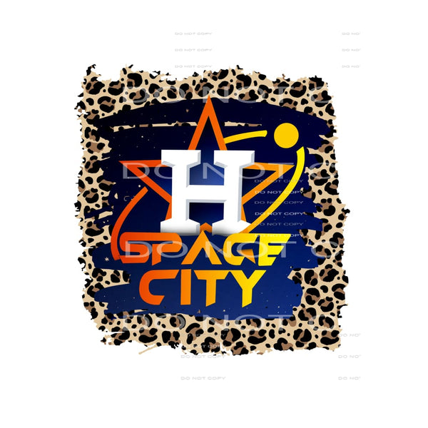 space city astros leopard # 12121 Sublimation transfers - 