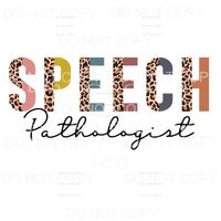 Speech Pathologist Half Leopard Sublimation transfers - Heat
