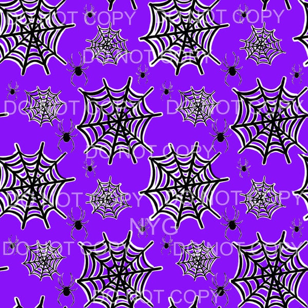 Spider Web Purple Background Halloween Sheet #187 