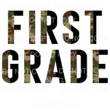 Split Letters Camo GRADES preschool PRE K TO 5TH GRADE 