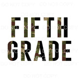 Split Letters Camo GRADES preschool PRE K TO 5TH GRADE 