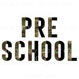 Split Letters Camo GRADES preschool PRE K TO 5TH GRADE 