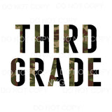 Split Letters Camo GRADES preschool PRE K TO 5TH GRADE 
