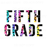 Split Letters leopard tie dye GRADES preschool PRE K TO 5TH 