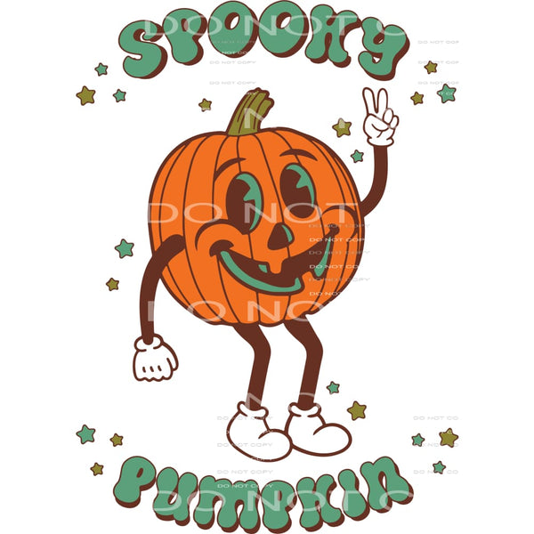 spooky pumpkin #8624 Sublimation transfers - Heat Transfer