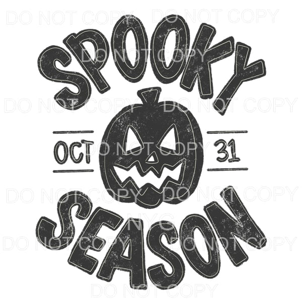 Spooky Season Oct 31 Jack O Lantern Black Red Distressed 