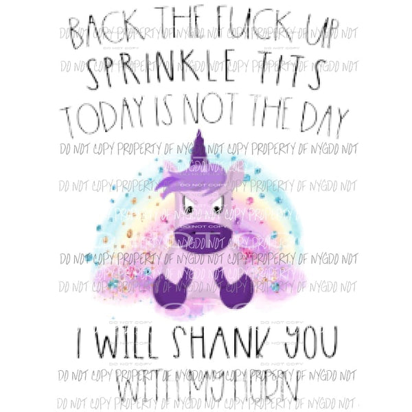 Sprinkle Tits Unicorn Sublimation transfers Heat Transfer