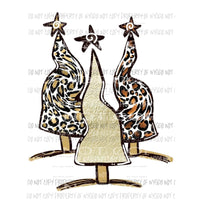 Squiggly Tree Trio leopard Sublimation transfers Heat Transfer