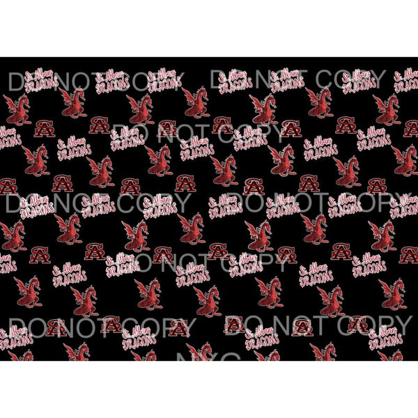 St Albans Dragons Football West Virginia Sheet #2 