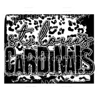 St Louis Cardinals Baseball Black Leopard Sublimation 